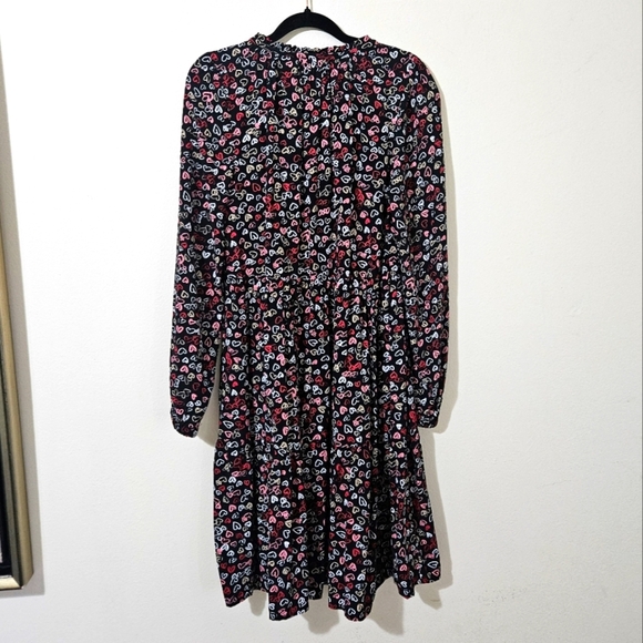 Loft Heart Tie Neck Swing Dress - Picture 2 of 6